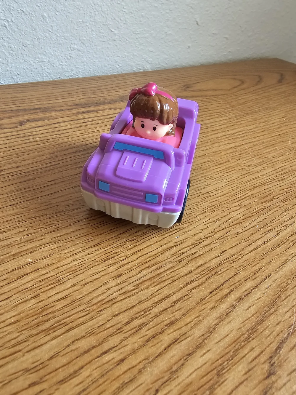 4/$10 Little People Wheelies Fisher Prixe Purple Car Girl 2014 Mattel